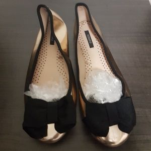 Forever 21 Rose Gold Bow Flats 8